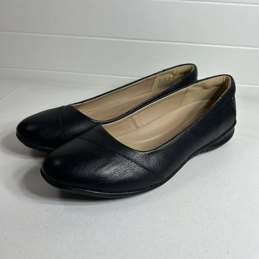 Hush Puppies Women’s Shoes Size 12 Black Linnet Bria Slip On Leather Loafer